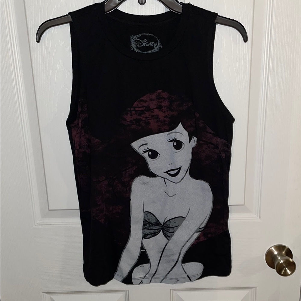 Disney Black Ariel Sleeveless Tank Top